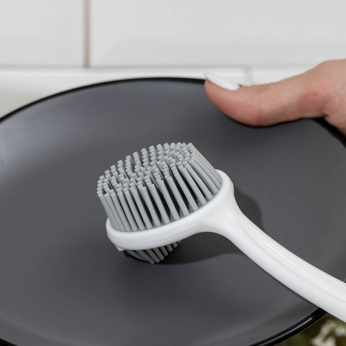 Щётка для посуды Доляна Meli, бамбуковая ручка, двухсторонняя, ворс TPR 1,8 см, 5×26,5 см Щётка для посуды Доляна Meli, бамбуковая ручка, двухсторонняя, ворс TPR 1,8 см, 5×26,5 см