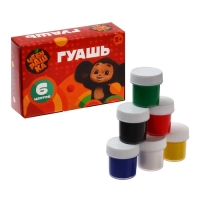 Гуашь 6 цветов по 17,5 мл Мульти-Пульти "Чебурашка", картонная коробка Гуашь 6 цветов по 17,5 мл Мульти-Пульти "Чебурашка", картонная коробка