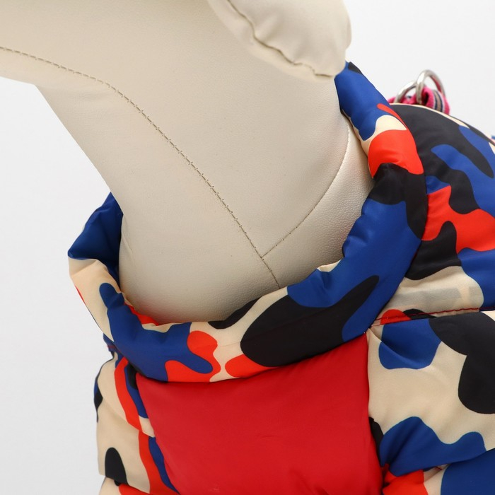 Комбинезон принтованный с замком на спине, размер 16 (ДС 28 см, ОГ  34 см, ОШ 44 см), красный 696823