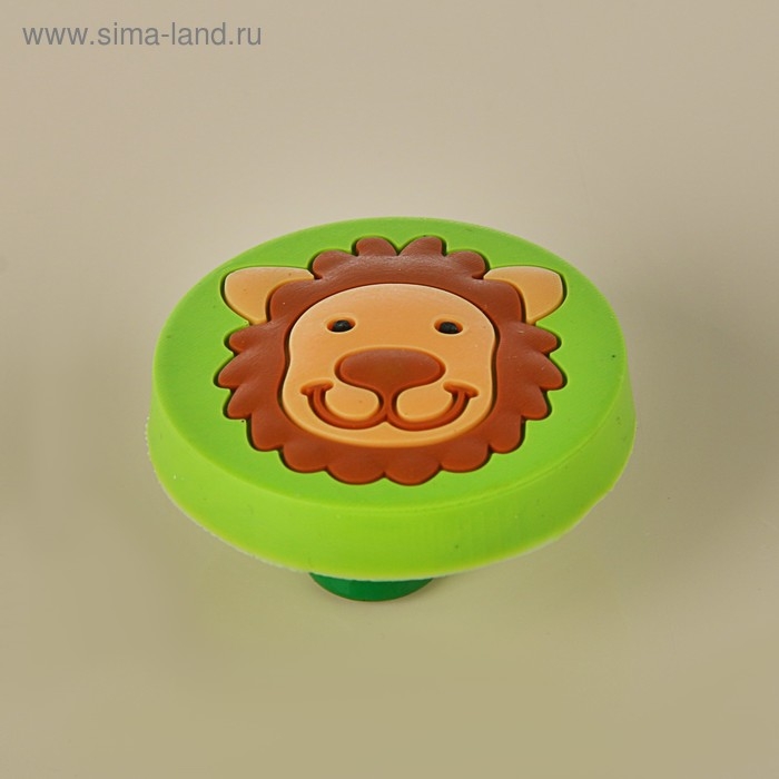 Ручка кнопка детская KID 016, "Львенок", резиновая