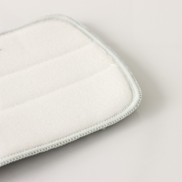 Насадка для швабры Raccoon, с вырезом, микрофибра, прямоугольная, 30&times;14,5 см, цвет серый