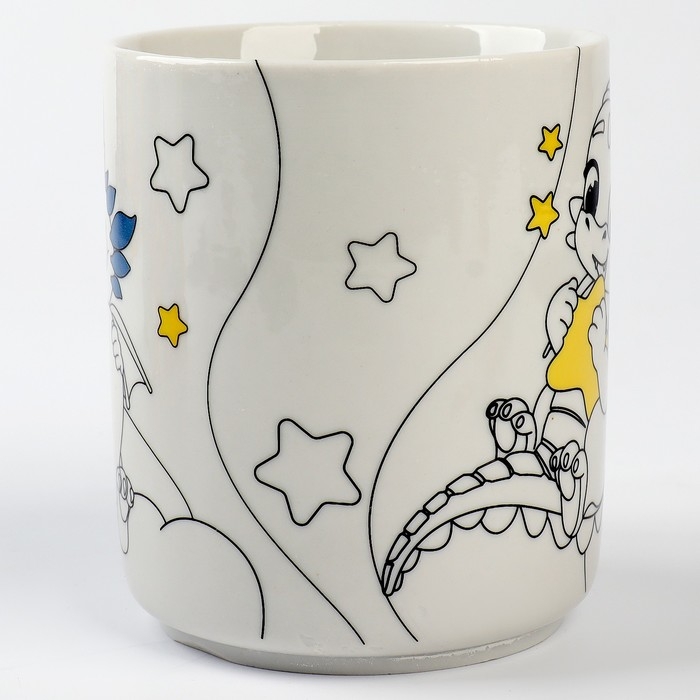 Роспись кружки красками (частичное заполнение) на новый год &laquo;Мечты дракончиков&raquo;, новогодний набор для творчества