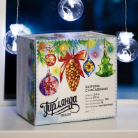 Гирлянда &laquo;Бахрома&raquo; 2.4 &times; 0.7 м с насадками &laquo;Шарики&raquo;, IP20, прозрачная нить, 108 LED, свечение белое, 8 режимов, 220 В