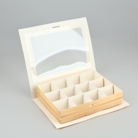 Коробка под 12 конфет с ячейками &laquo;Подарок для тебя&raquo; 18.5 х 13.5 х 3.5 см