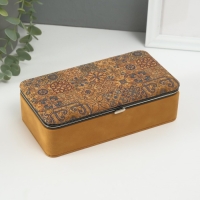 Шкатулка кожзам для украшений "Марокканская плитка" пробка 10х18х6 см Шкатулка кожзам для украшений "Марокканская плитка" пробка 10х18х6 см