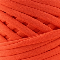 Трикотажная пряжа, ширина 7-9 мм, 100м/295 гр&plusmn;10% (15 - оранжевый)