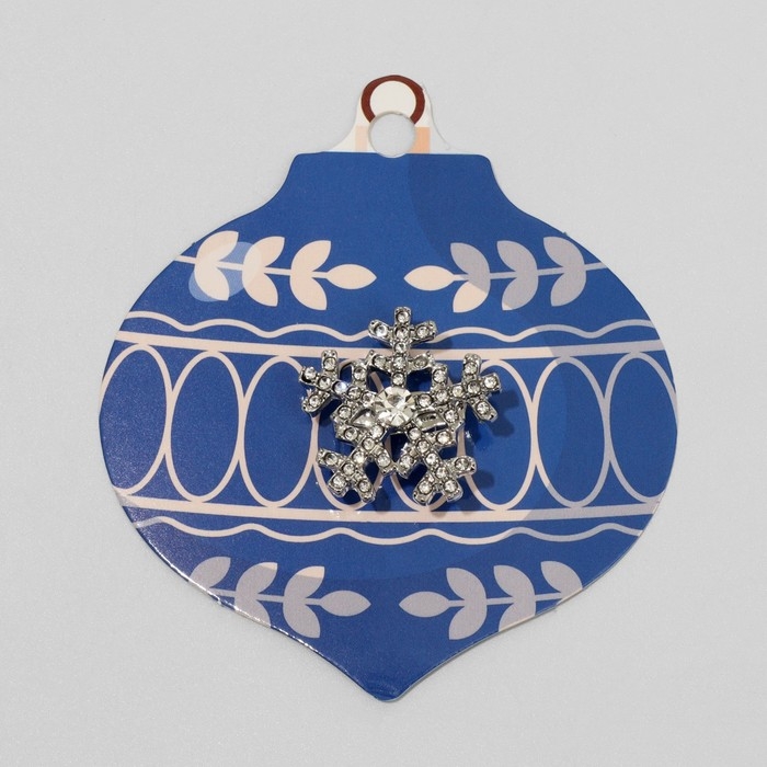 Новый год! Брошь &laquo;Снежинка&raquo; мини, цвет белый в серебре