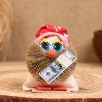 Оберег &laquo;Домовой с долларами&raquo;, будьте здоровы, 10 см, микс