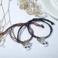 Браслеты &laquo;Неразлучники&raquo; панды, цвет чёрно-коричневый, L=12,5 см