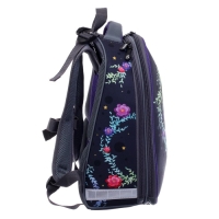 Рюкзак каркасный школьный 38 х 30 х 16 см, эргономичная спинка, Stavia "Совушка", серый