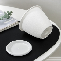 Горшок для цветов с поддоном &laquo;Розалия&raquo;, 800 мл, белый