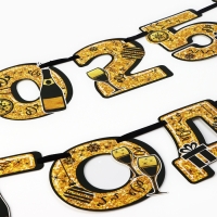 Гирлянда на ленте новогодняя &laquo;2025 год&raquo;, на Новый год, длина 150 см