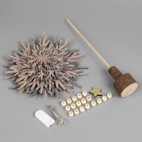 Набор для творчества &laquo;Ёлка серая&raquo; 18 &times; 36 &times; 18 см, дерево, текстиль, батарейки CR2032х2 (в комплекте), свечение тёплое белое