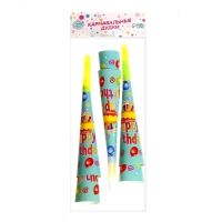 Дудка-гудок &laquo;С днём рождения&raquo;, набор 6 шт.