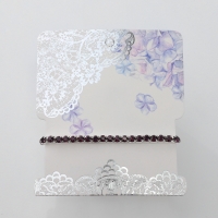 Браслет со стразами &laquo;Лёд&raquo; 1 ряд, цвет тёмно-фиолетовый в серебре, L=7 см