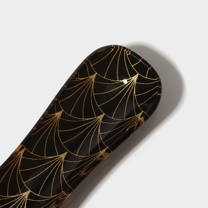 Подставка стеклянная под ложку Доляна &laquo;Золотое перо&raquo;, 23,5&times;8,3 см