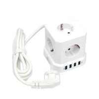 Сетевой фильтр Cablexpert Tower TWR-5-U4-W-2, 5р, 10А, 4хUSB, 3.1А, 2м, ур.защиты 4+, белый, 1030905 Сетевой фильтр Cablexpert Tower TWR-5-U4-W-2, 5р, 10А, 4хUSB, 3.1А, 2м, ур.защиты 4+, белый, 1030905