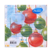 Новогодние салфетки бумажные Лилия &laquo;Магия праздника&raquo;, 2 слоя, 33х33 см, 20 шт