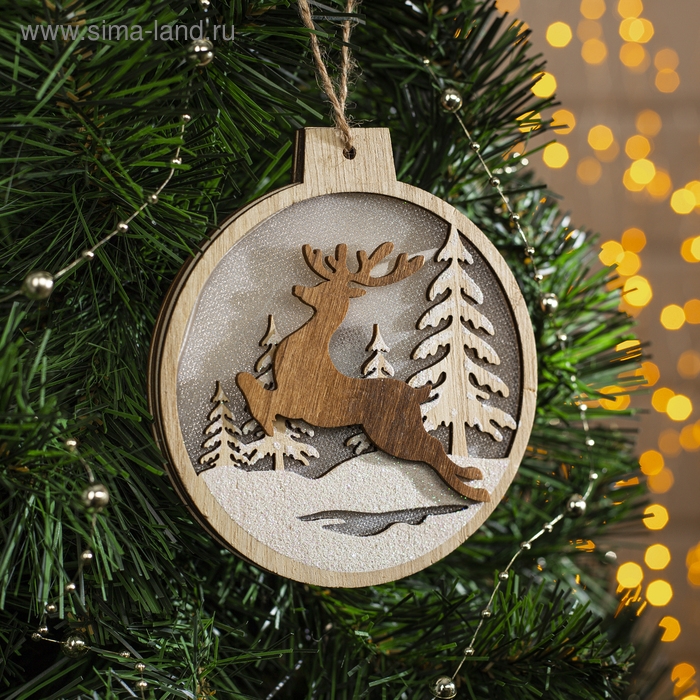 Ёлочная игрушка &laquo;Бегущий олень&raquo;, от батареек, свечение тёплое белое