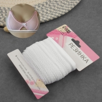 Резинка ажурная бельевая, 13 мм, 10 &plusmn; 1 м, цвет белый