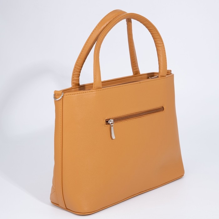 Сумка-тоут "Оливи" на молнии, цвет горчичный