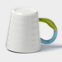 Кружка &laquo;Тюльпан&raquo;, 350 мл, голубой цветок, керамика, белая