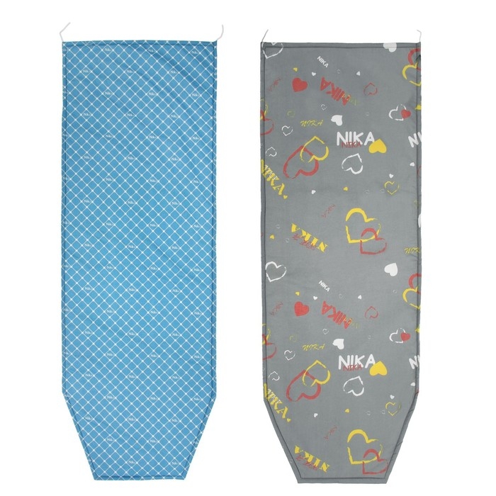Чехол для гладильной доски Nika, 125&times;40 см, с поролоном, антипригарный, рисунок МИКС