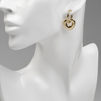 Серьги металл &laquo;Сердца&raquo; ритм, цвет золото