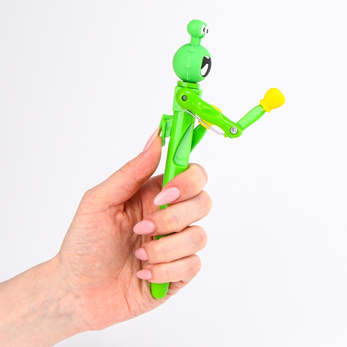 Ручка-прикол &laquo;Микроб&raquo;, боксер, синяя паста