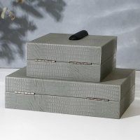 Шкатулка для украшений &laquo;Классика&raquo; экокожа, набор 2 шт.