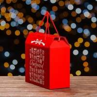 Новый год. Коробка подарочная складная "Базовый" 23 х 10 х 22 см.