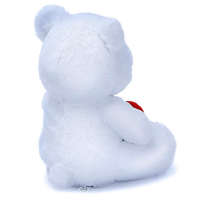 Мягкая игрушка &laquo;Медведь Вельвет&raquo; с валентинкой, 30 см, цвет белый