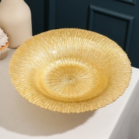 Блюдо сервировочное на ножке &laquo;Лунное сияние&raquo;, d=30 см, цвет золотой