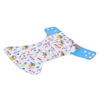 Многоразовый подгузник &laquo;Корабли&raquo;, 3-15 кг, цвет белый, Крошка Я