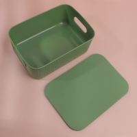 Органайзер для хранения косметических принадлежностей, с крышкой, 24 &times; 16,5 &times; 9,2 см, цвет МИКС