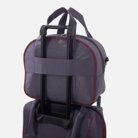 Чемодан малый 20", сумка дорожная на молнии, цвет серый Чемодан малый 20", сумка дорожная на молнии, цвет серый