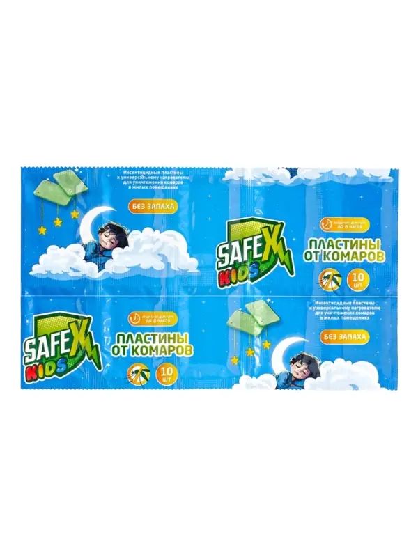 Комплект от комаров SAFEX KIDS (фумигатор+жидкость+пластины), 1 шт.