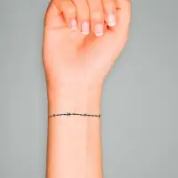 Переводная тату на тело чёрная &laquo;Браслет. Колючая проволока&raquo;, 20&times;3 см