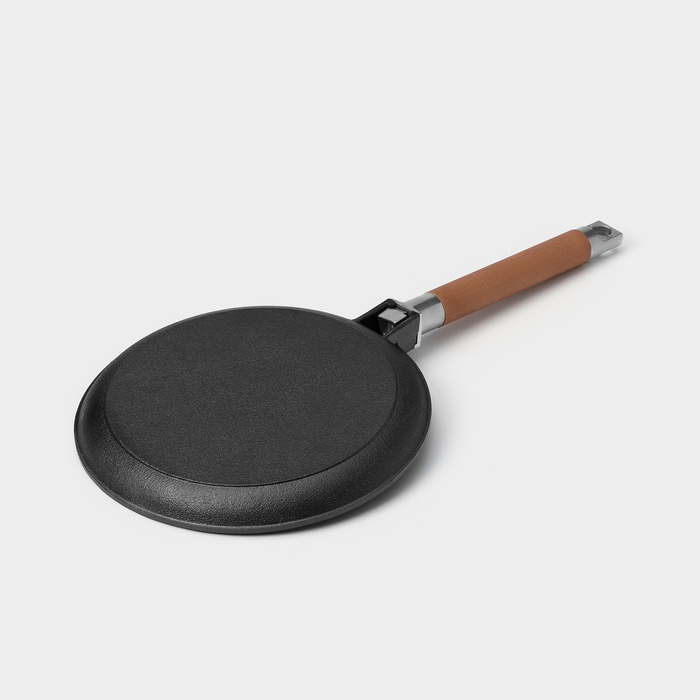 Сковорода блинная чугунная Wild Kitchen, d=22 см, съёмная ручка, индукция Сковорода блинная чугунная Wild Kitchen, d=22 см, съёмная ручка, индукция