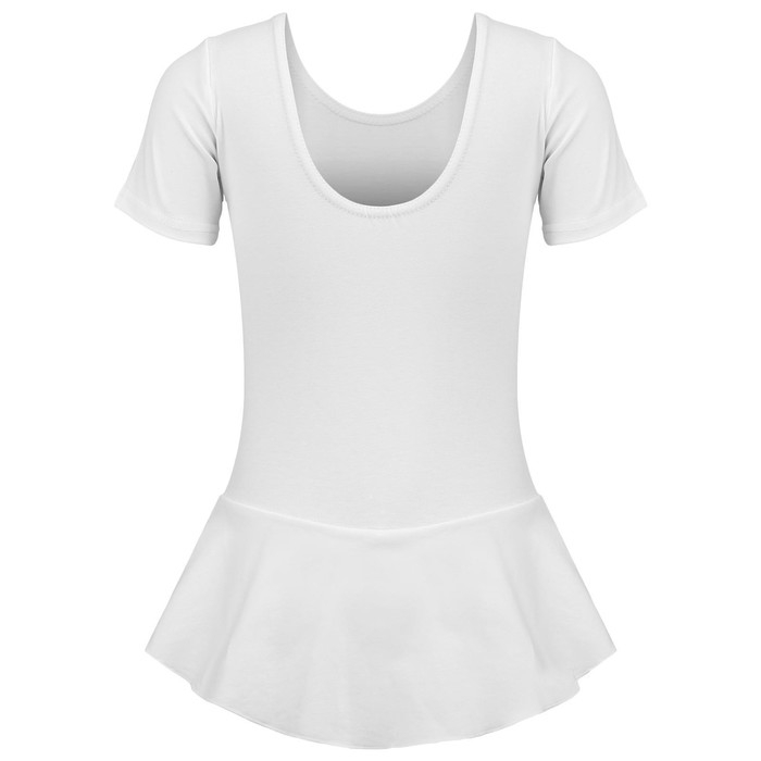 Купальник для гимнастики и танцев Grace Dance, р. 32, цвет белый