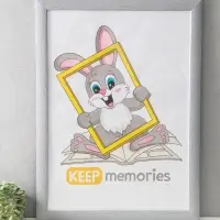 Фоторамка для фото 50х70 см "Luxe Elegance" пластик, серо-голубой, (пластик экран)