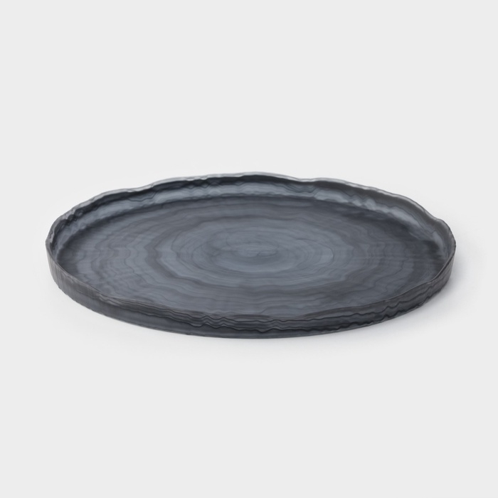 Тарелка обеденная Magistro &laquo;Вирпул&raquo;, d=27,4 см, стекло, голубая