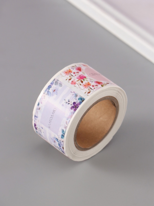 Наклейка бумага "Благодарность" 3х5 см 200 шт в рулоне