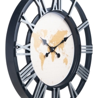 Часы настенные интерьерные &laquo;Карта мира&raquo;, плавный ход, циферблат d-50 см