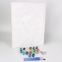 Картина по номерам на холсте с подрамником и гирляндой на новый год &laquo;Девушка и змеи&raquo;, 30 х 40 см, символ года 2025, новогодний набор для творчества