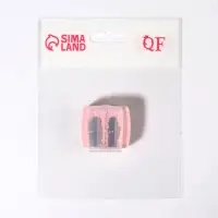 Точилка косметическая, с крышкой, двойная, МИКС