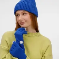 Перчатки сенсорные Spotti Senso, синие, размер L/XL