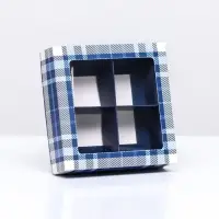 Коробка для 4 конфеты, &laquo;Мужской&raquo; 12.6&times;12.6&times;3.5 см