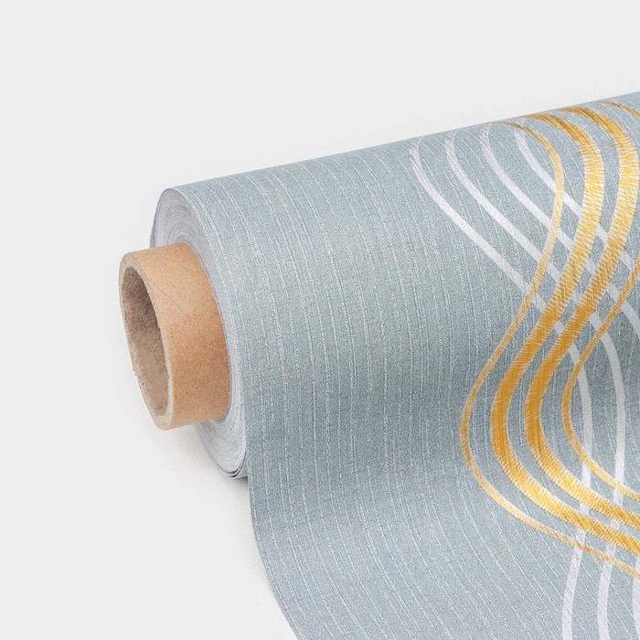 Клеёнка на стол &laquo;Золотой блик&raquo;, на тканевой основе, рулон 20 метров, ширина 137 см