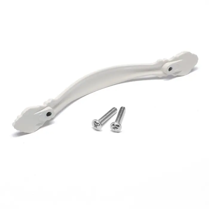 Ручка-скоба мебельная ТУНДРА LIGHT, м/о 96 мм, белая, с золотой вставкой